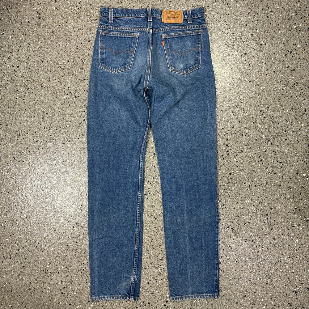 Vintage 1980s Levi's 505 Dark Wash Straight Leg Denim Jeans